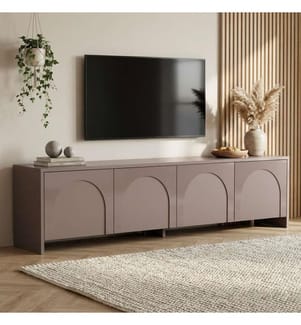Meuble TV Atlas, panneau de particules 100 % recouvert de mélamine