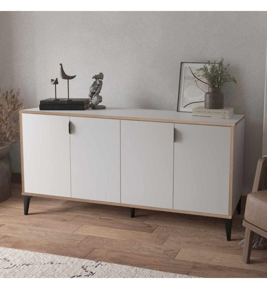 Sideboard, 100 % melaminbeschichtete Spanplatte, Weiss