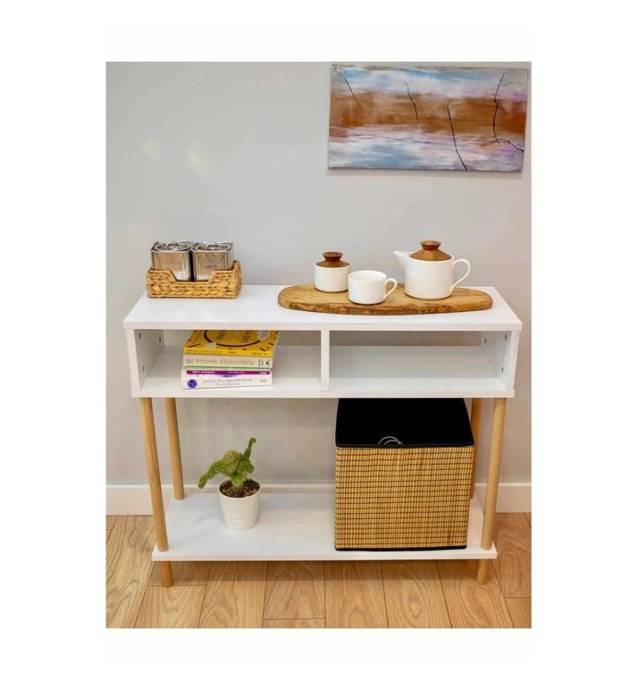 Buffet, panneau de particules 100 % mélaminé, blanc