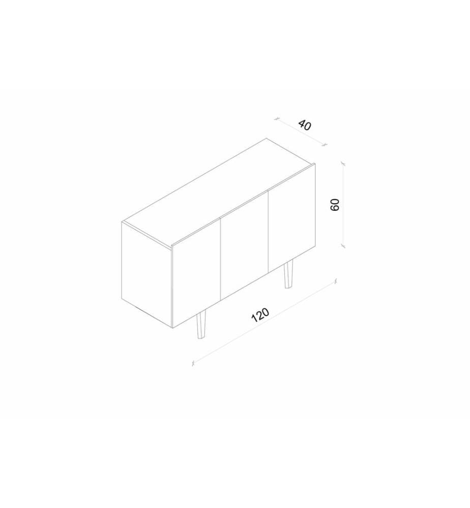 Konsole, 100 % laminierte MDF-Platte, Sandstein