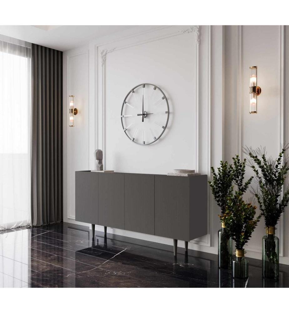 Konsole, 100 % laminierte MDF-Platte, Grau