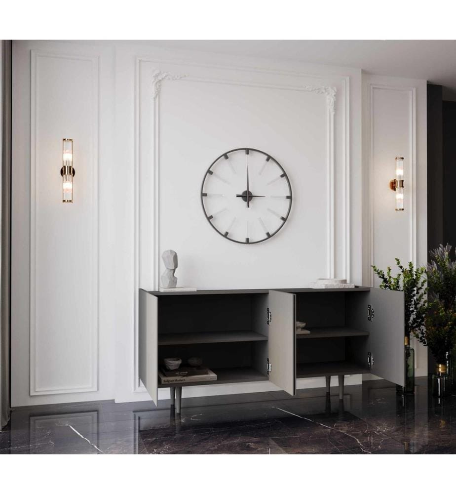 Konsole, 100 % laminierte MDF-Platte, Grau