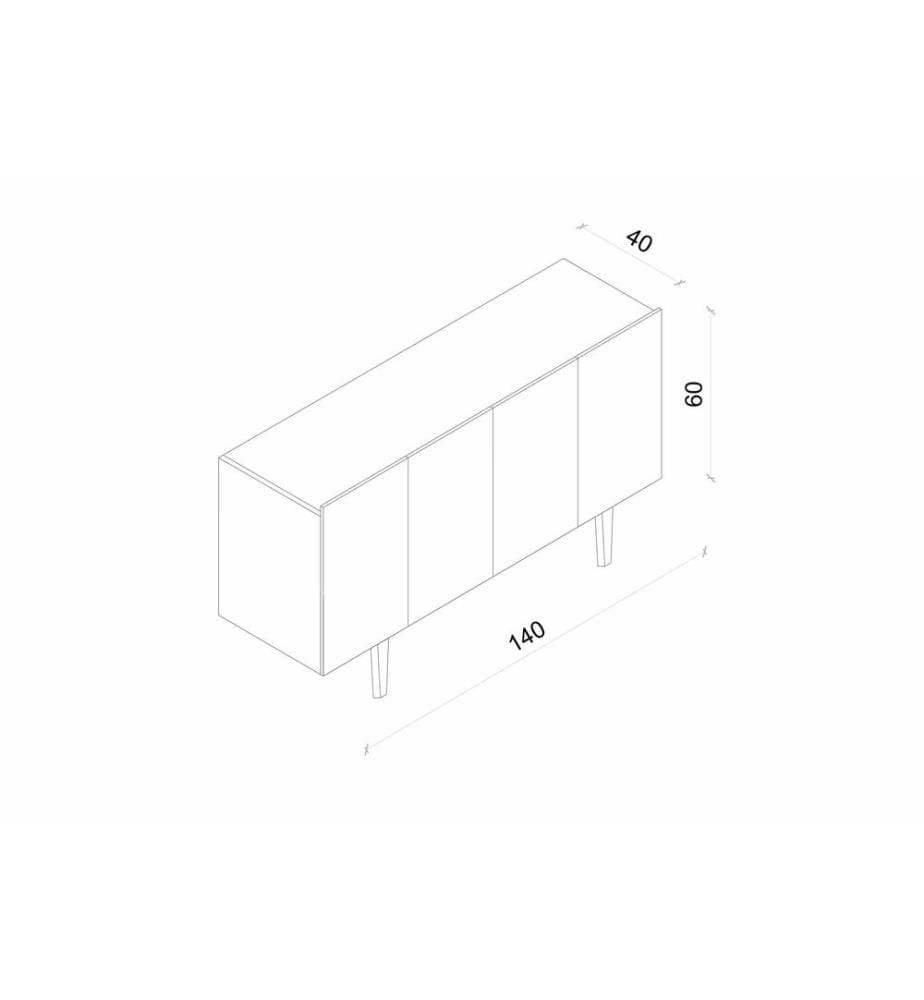 Konsole, 100 % laminierte MDF-Platte, Grau