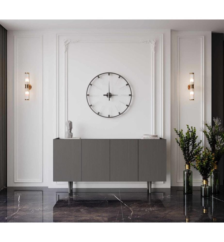 Console, MDF 100 % stratifié, gris