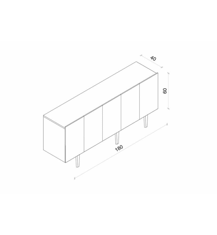 Console, MDF 100 % stratifié, blanc