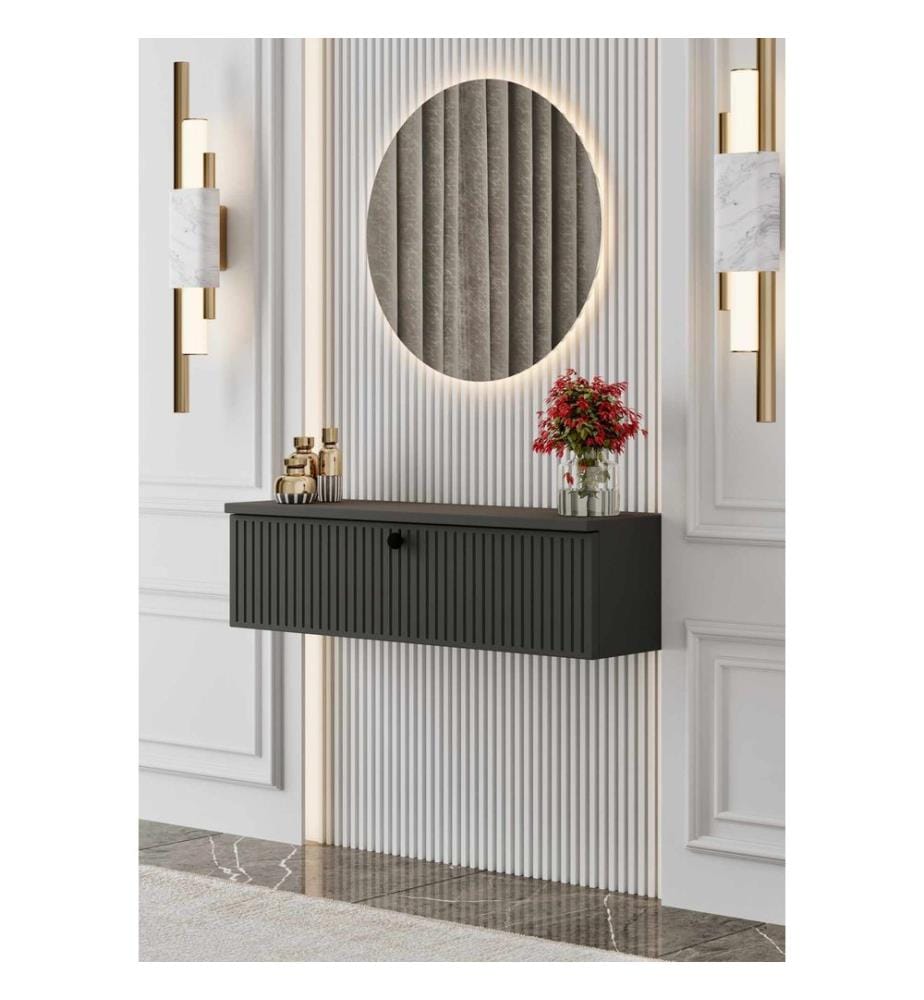 Sideboard, 100 % laminierte MDF-Platte, Grau