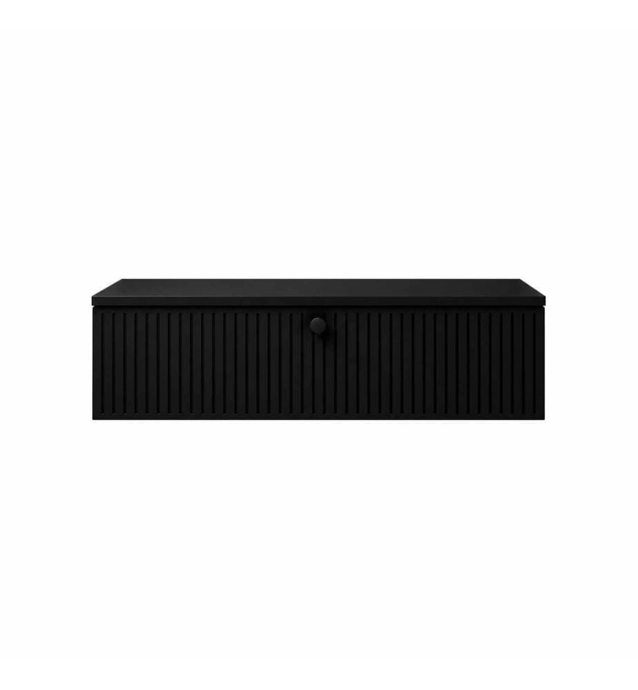 Sideboard, 100 % laminierte MDF-Platte, Schwarz