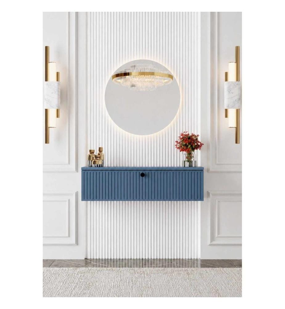 Buffet, 100 % MDF stratifié, bleu
