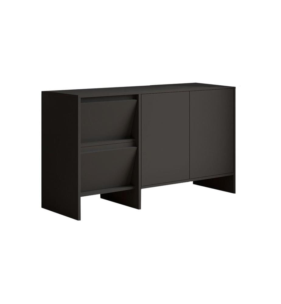Console, panneau de particules 100 % mélaminé, anthracite