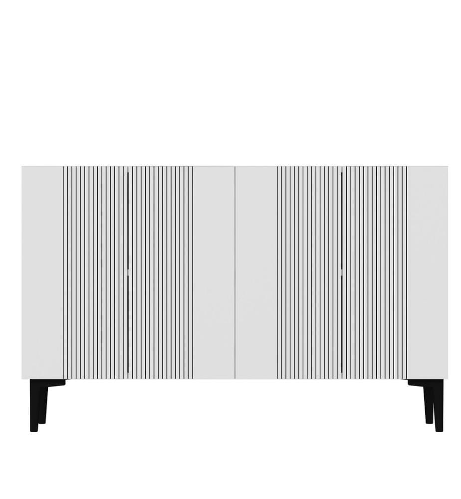 Console, panneau de particules 100 % mélaminé, blanc