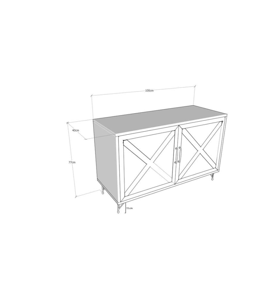 Console, panneau de particules 100 % mélaminé, anthracite, chêne