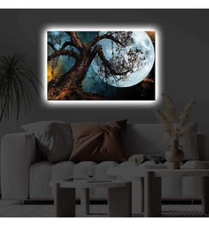 Dekorative Leinwandbilder mit Led-Beleuchtung, Multicolor, Polyester-Leinwand