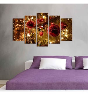 Dekorative MDF-Malerei, 5 Stück, Multicolor, MDF