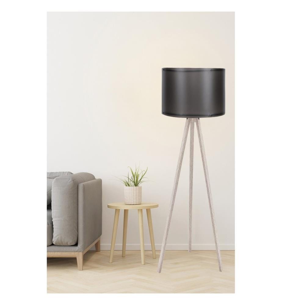 Schwarz,Sahne, Stehlampen, MDF Körper