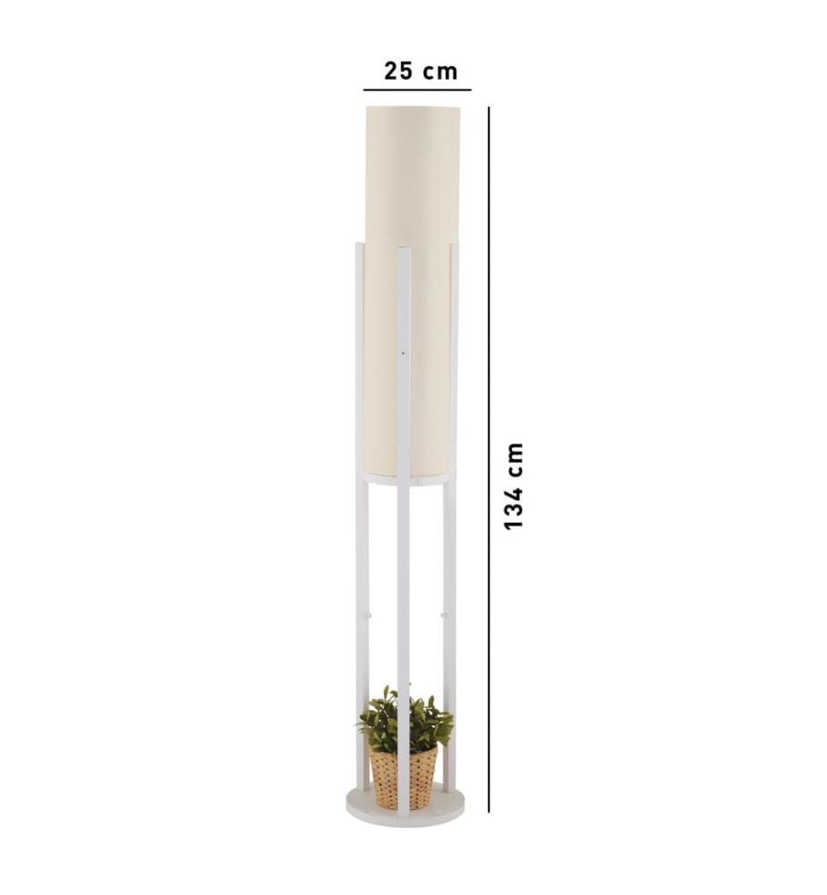 Lampadaire, blanc, Particle Board Body, MDF Profile