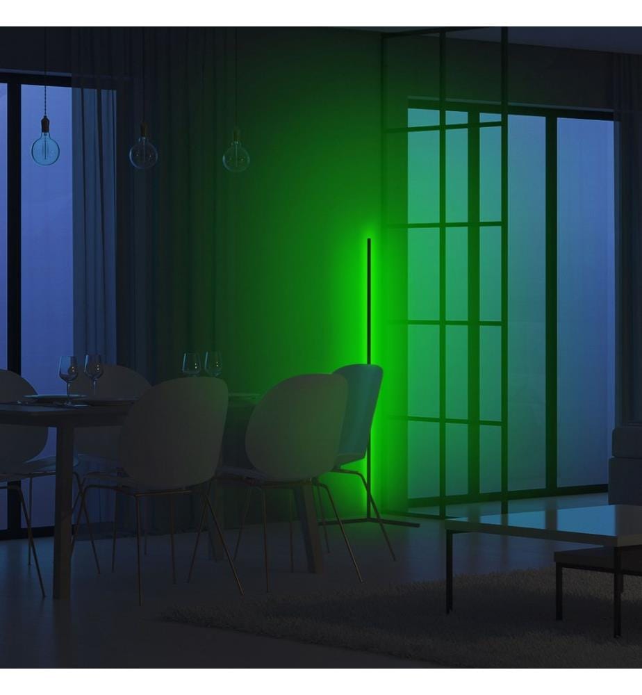 Lampadaire, Vert, Corps En Aluminium De 120 cm, Enduit Électrostatique, Noir