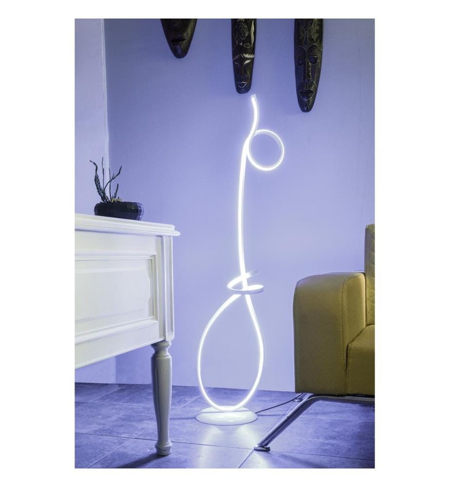 Blanc, Lampadaire, 30 X 25 X 120 cm, En Aluminium
