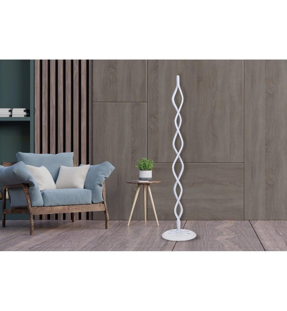 Stehlampe, Weiss, Aluminium