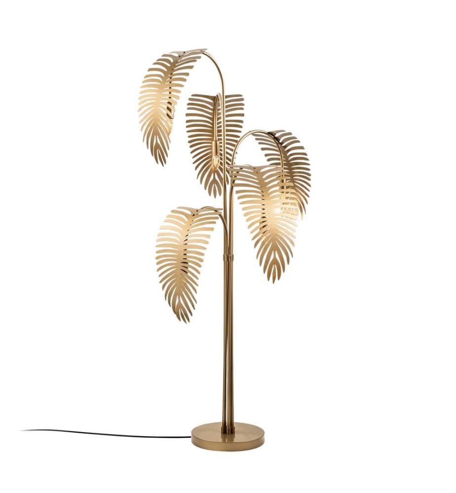 Stehleuchte, Gold, Metallkörper