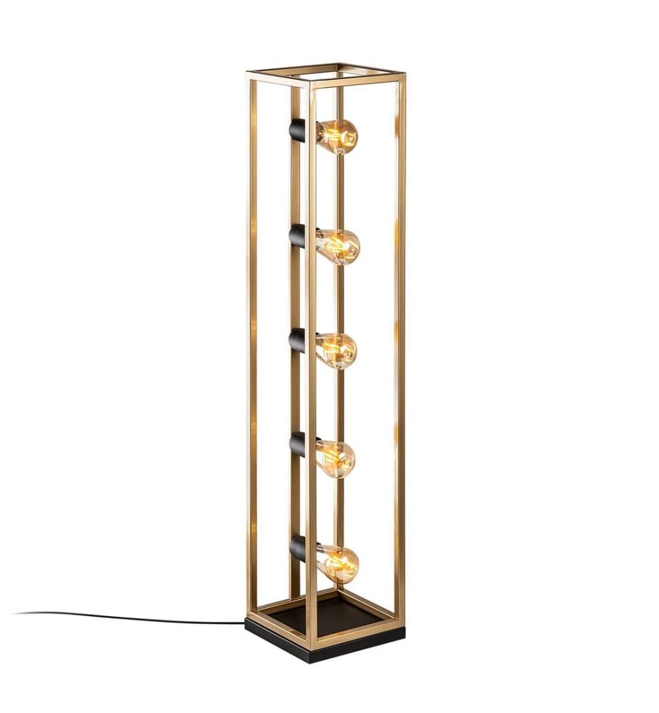 Stehleuchte, Gold, Metallkörper