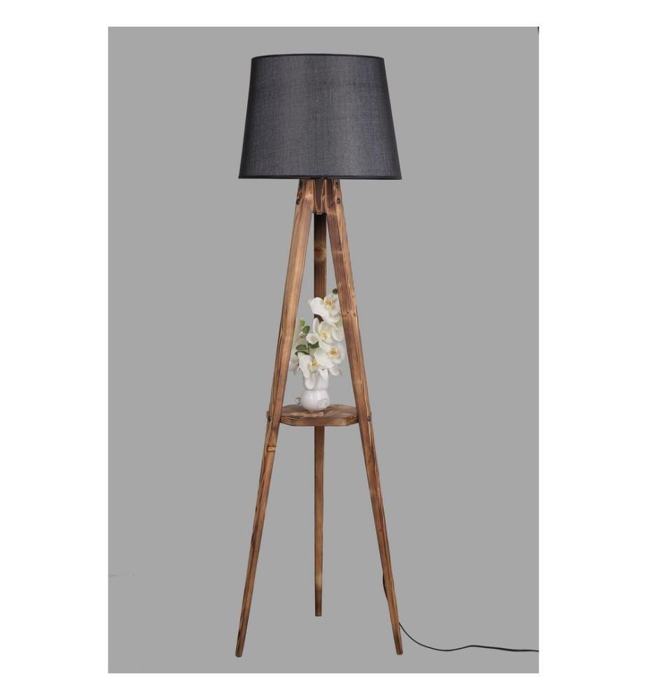 Marron, Noir, Lampadaire, Corps En Bois
