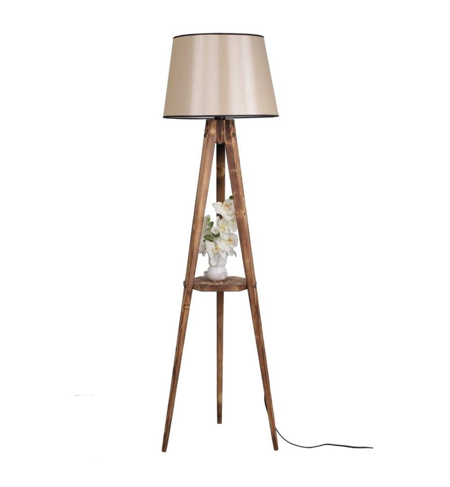 Marron, Lampadaire, Corps En Bois