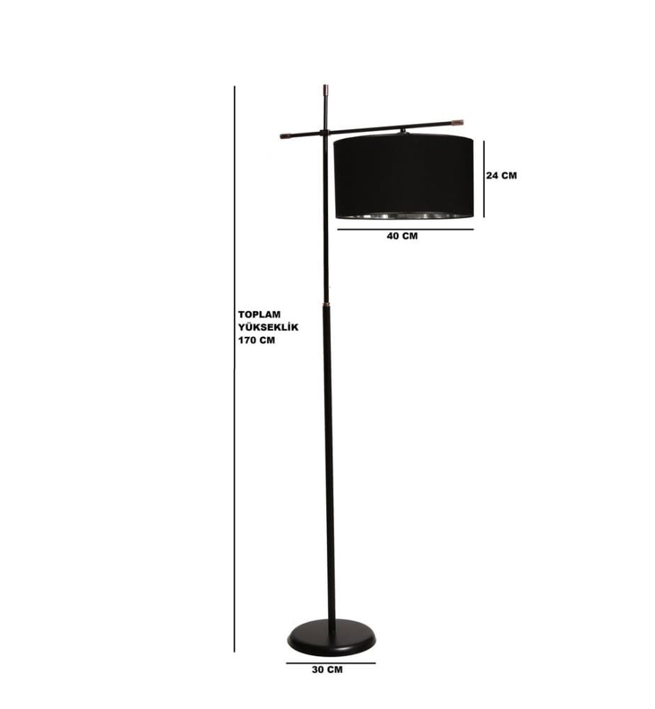 Schwarz, Stehlampen, Metallkörper