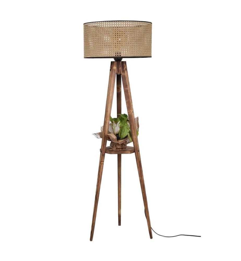 Braun, Stehlampen, Holzkörper