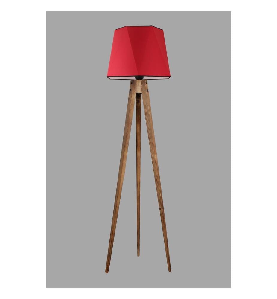Rouge, Lampadaire, Corps En Bois