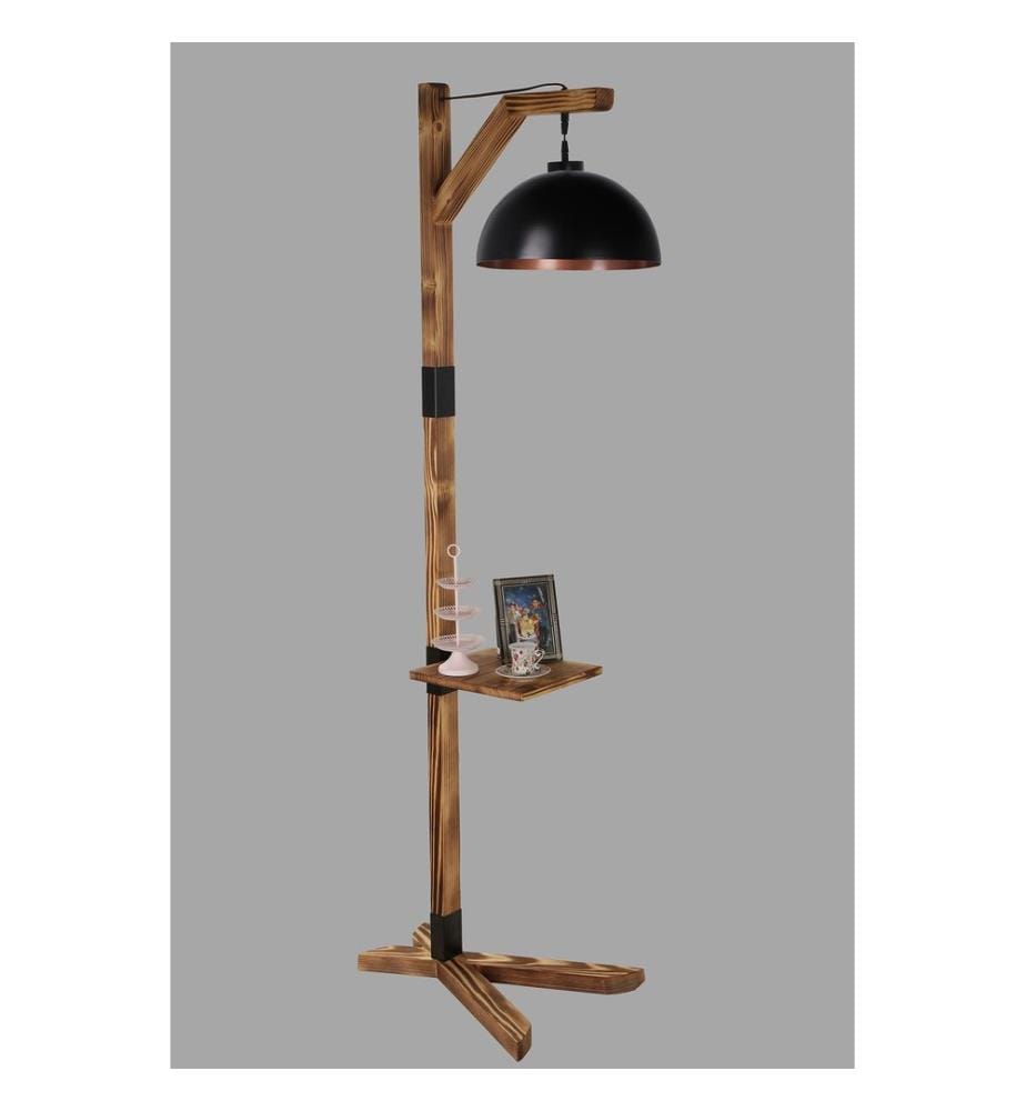 Noir, Lampadaire, Corps En Bois