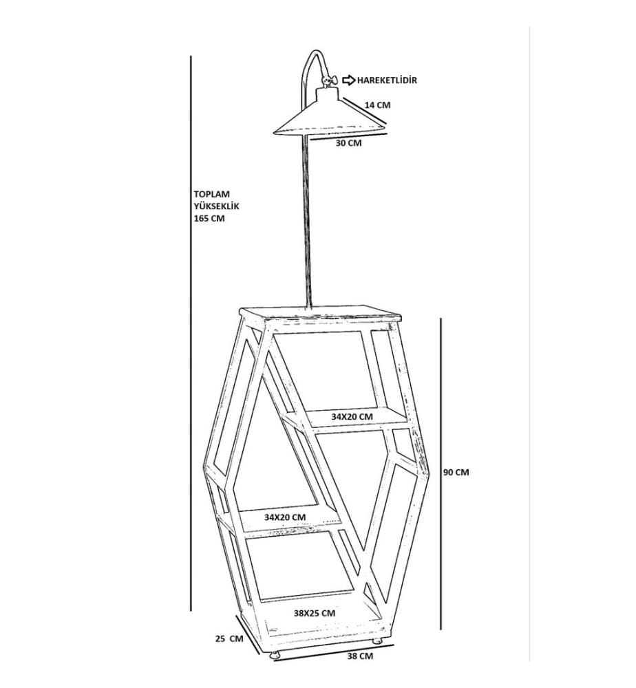 Lampadaire, Wicker, Metal Body