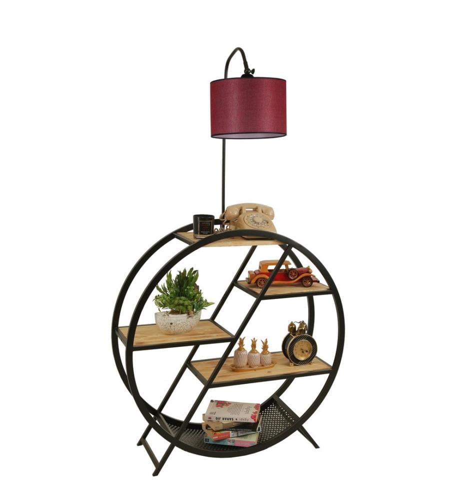 Lampadaire, Claret Red, Metal Body