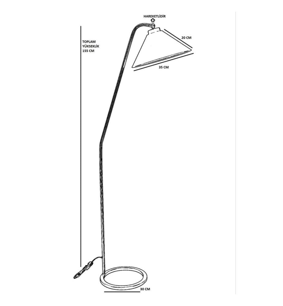 Schwarz, Stehlampen, Metallkörper