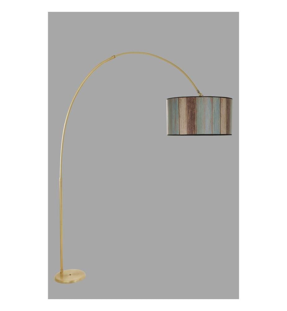 Stehlampe, Multicolor, Metallgehäuse, Mattchrom-Beschichtung