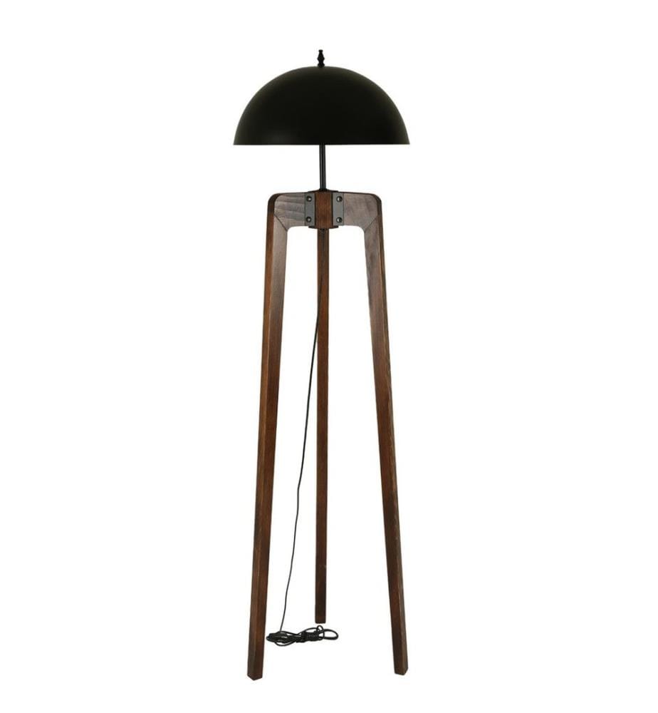Noix, Lampadaire, Corps En Bois De Sapin