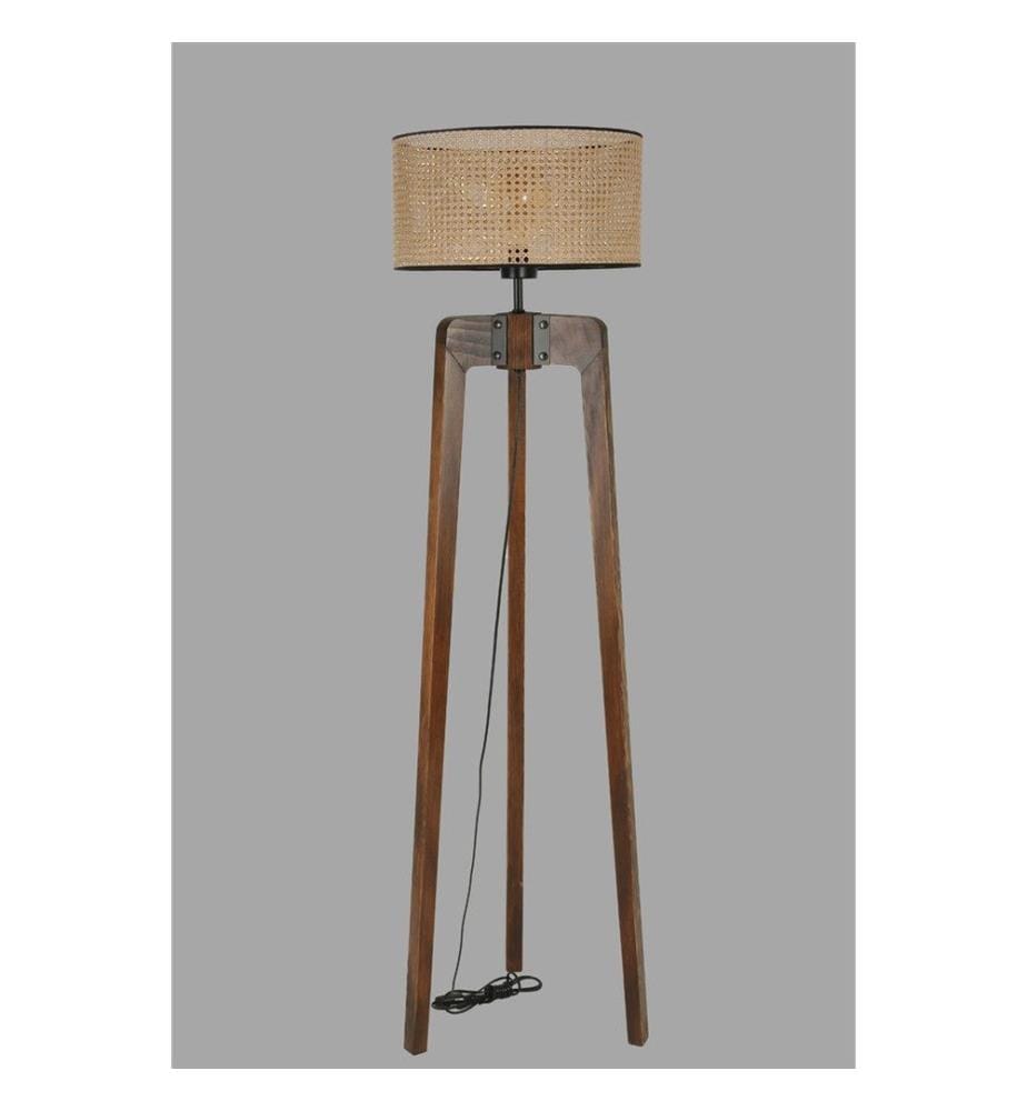 Noix, Lampadaire, Corps En Bois De Sapin