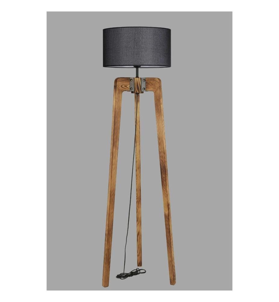 Couleur Noix, Noir, Lampadaire, Corps En Bois De Sapin