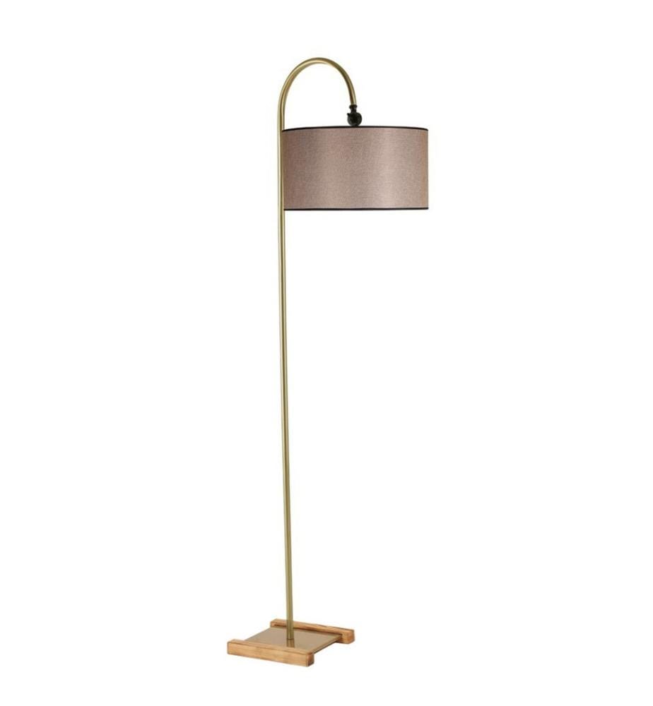 Beige, Or, Lampadaire, 25 X 25 cm, Corps Métallique