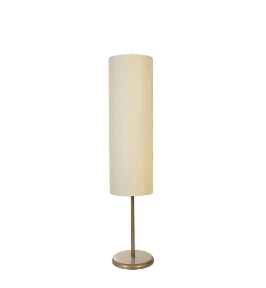 Stehleuchte, Gold, Creme, METALLGEHÄUSE, Bambuskappe