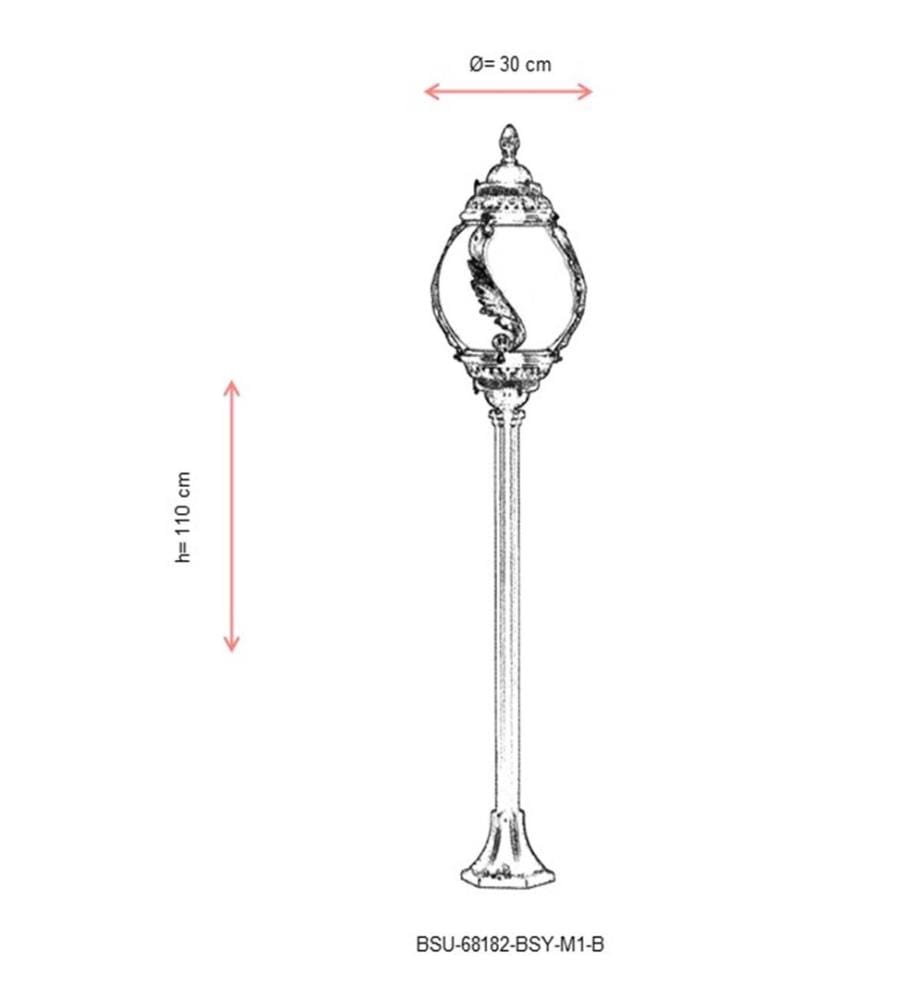 Noir, Lampadaire, ABS Borden