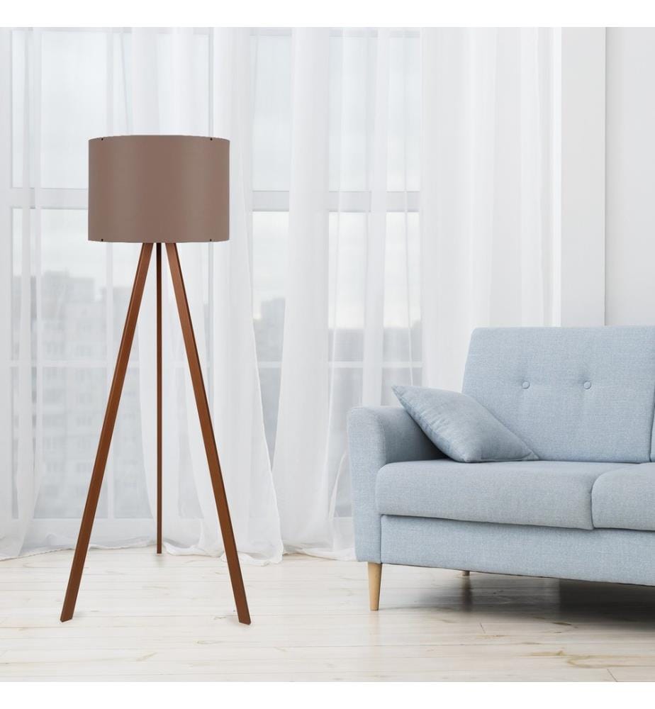 Nerz,Braun, Stehlampen, 38 X 140 cm, 70% MDF , 30% PVC