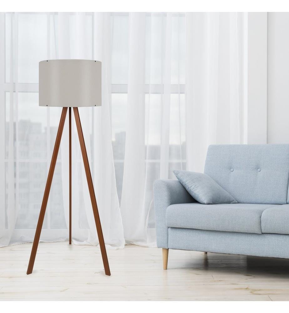Beige,Braun, Stehlampen, 38 X 140 cm, 70% MDF , 30% PVC Stoff