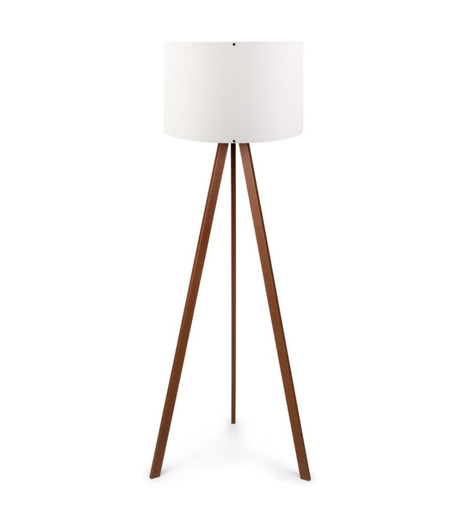 Lampadaire, Blanc, Marron, 70% MDF , 30% De Tissu PVC, 38 X 140 cm