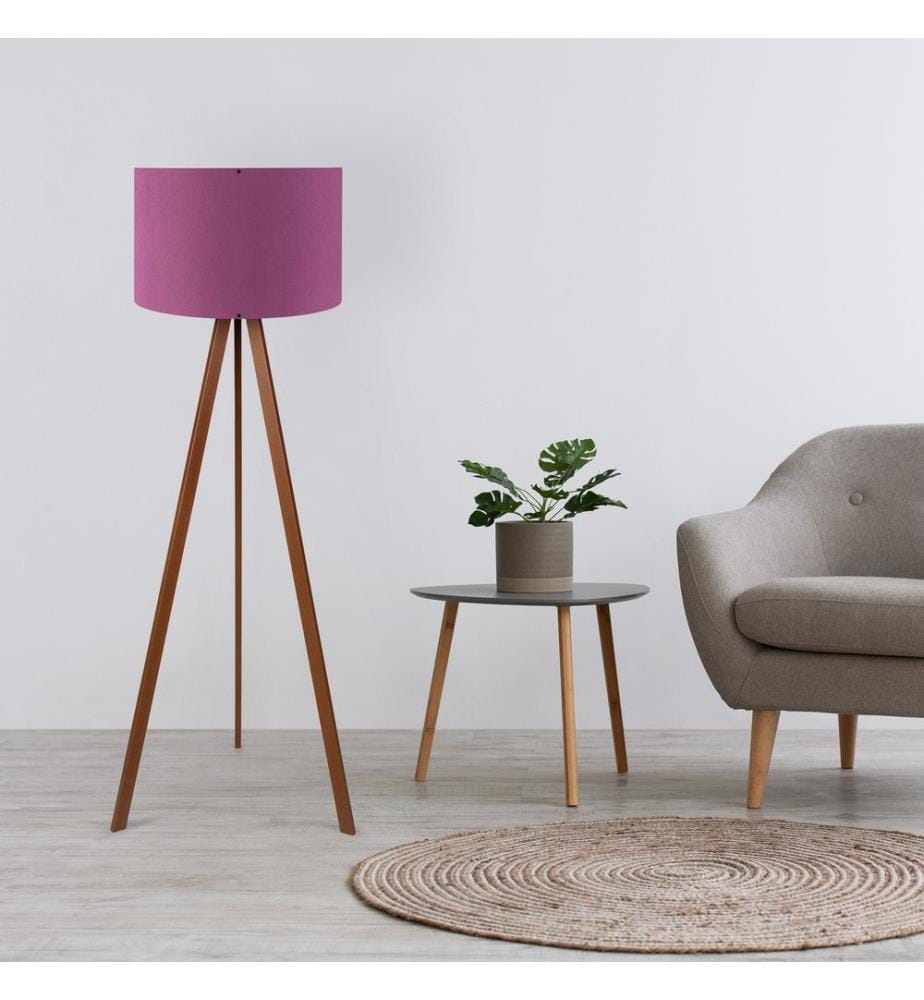 Lampadaire, Violet, Marron, 70% MDF , 30% De Tissu PVC, 38 X 140 cm