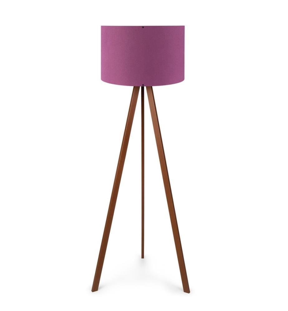 Lampadaire, Violet, Marron, 70% MDF , 30% De Tissu PVC, 38 X 140 cm