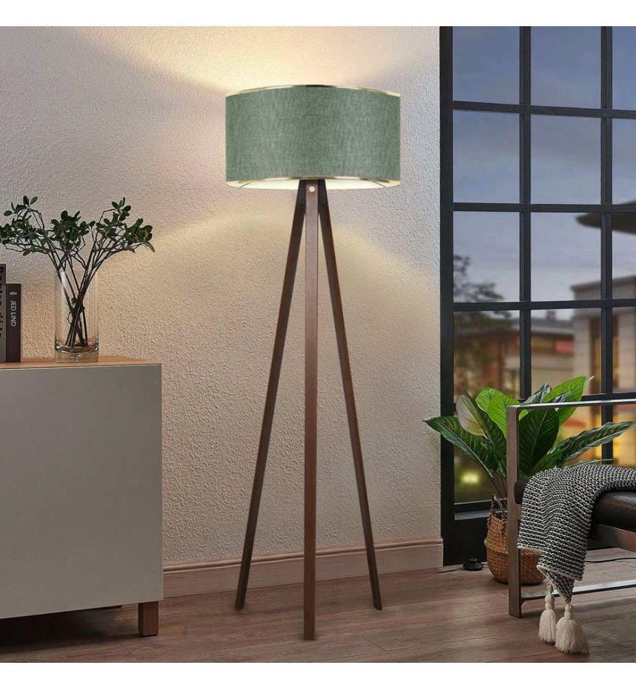 Khaki, Lampadaire, 21 X 38 cm, En Bois