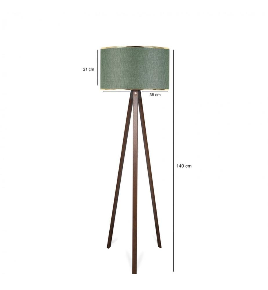 Khaki, Lampadaire, 21 X 38 cm, En Bois