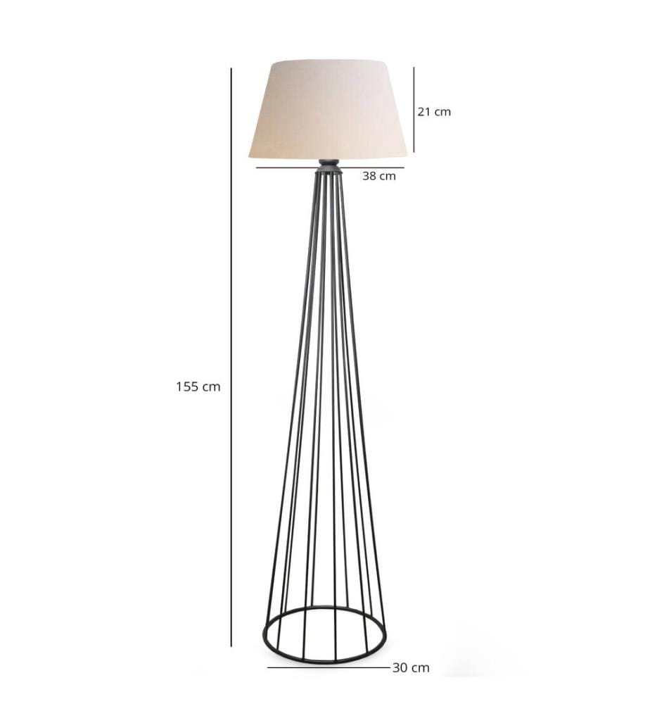 Crema, Lampade Da Pavimento, 21 X 38 cm, Metallo