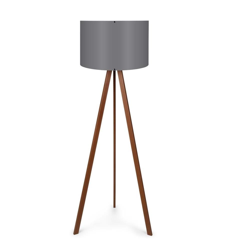 Braun,Grau, Stehlampen, 38 X 140 cm, 70% MDF , 30% PVC Stoff
