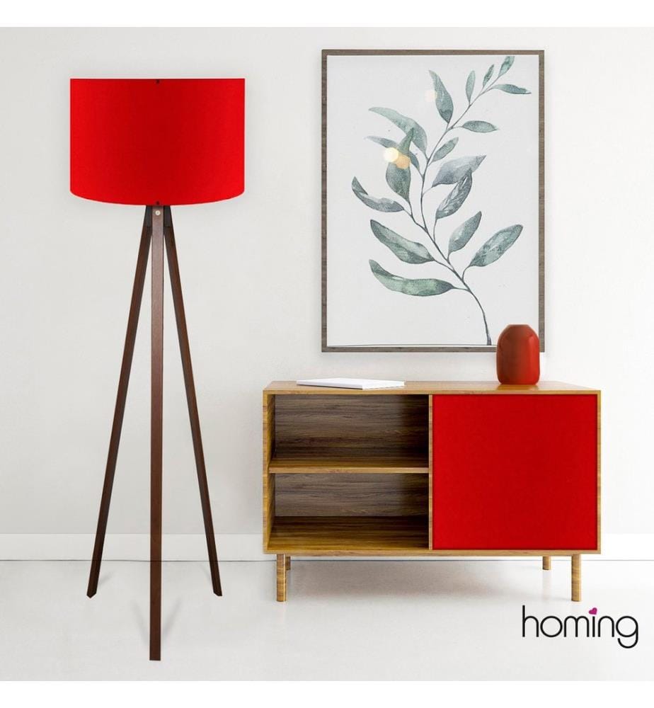 Rouge, Lampadaire, MDF